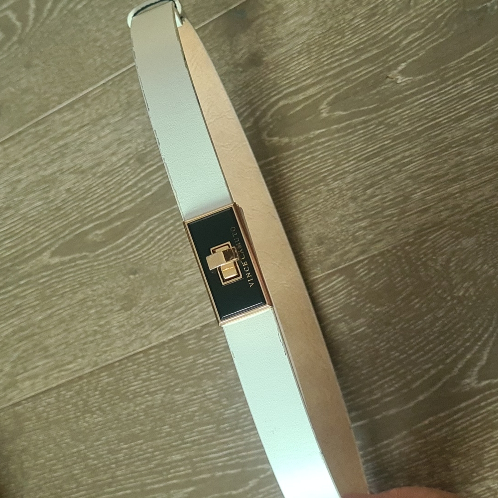 Vince camuto white belt